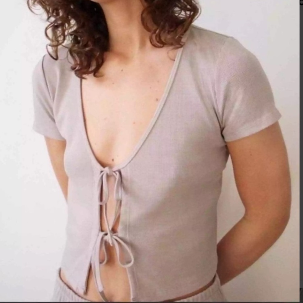 ARITZIA Wilfred tie top